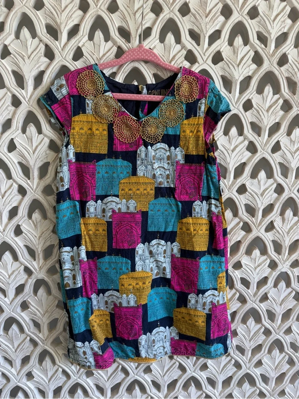 OshKosh 5T India Palace print dress